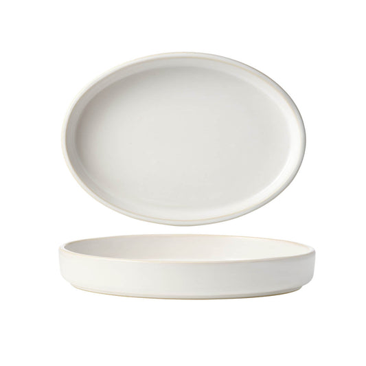 Tablekraft Urban Serve Oval Plate - 430x312x34mm, White, Box of 6