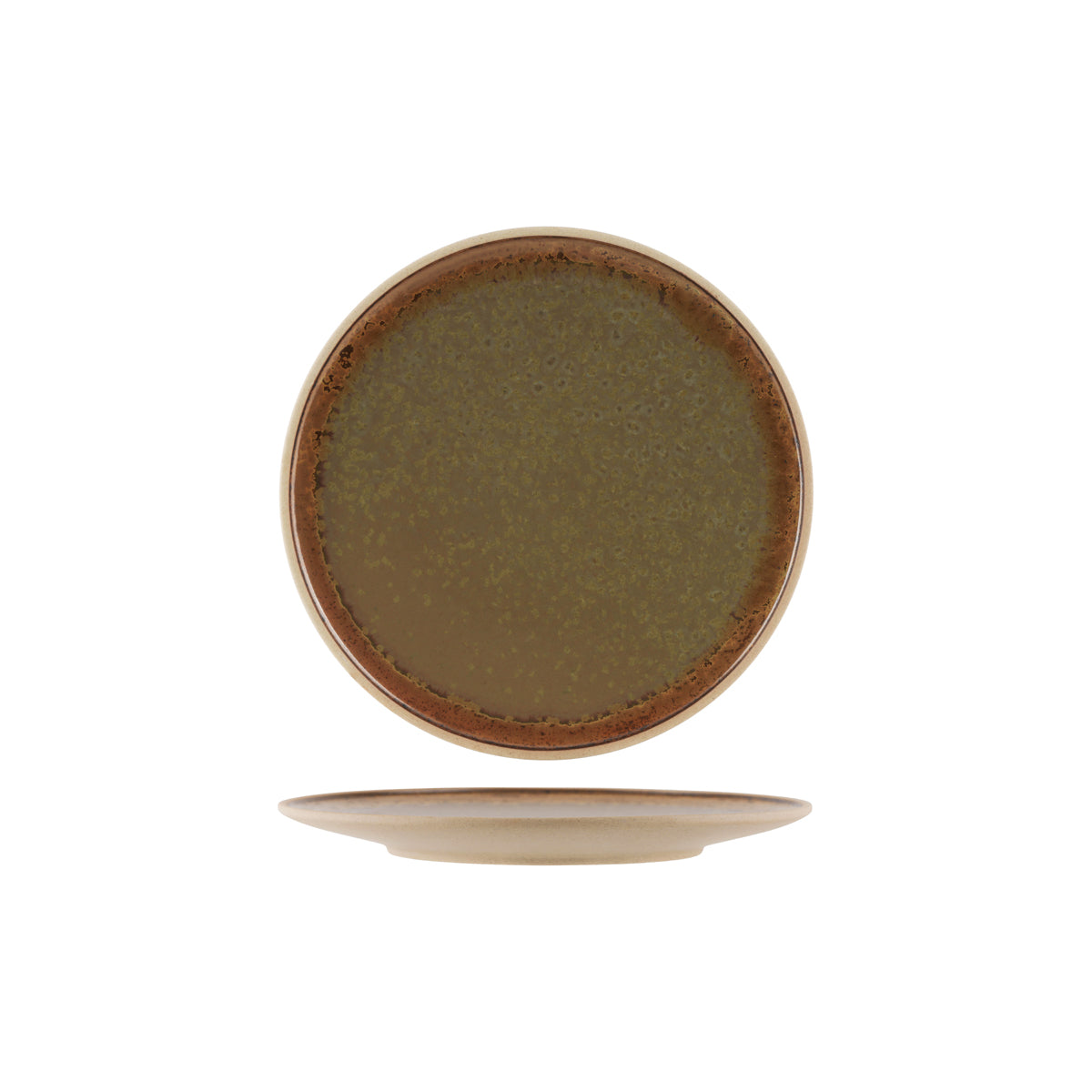 Tablekraft Soho Burnt Sienna Round Plate 255x10mm (Box of 4) - Kitchenly