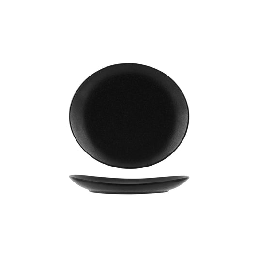 Tablekraft TK Black Oval Plate 220x250mm Black (Box of 3) - Kitchenly