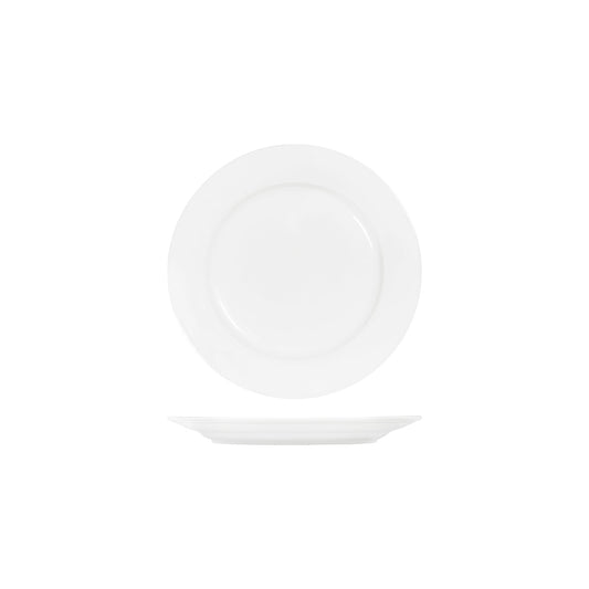 Tablekraft Core White Round Plate Rim Shape 250mm (Box of 4) - Kitchenly