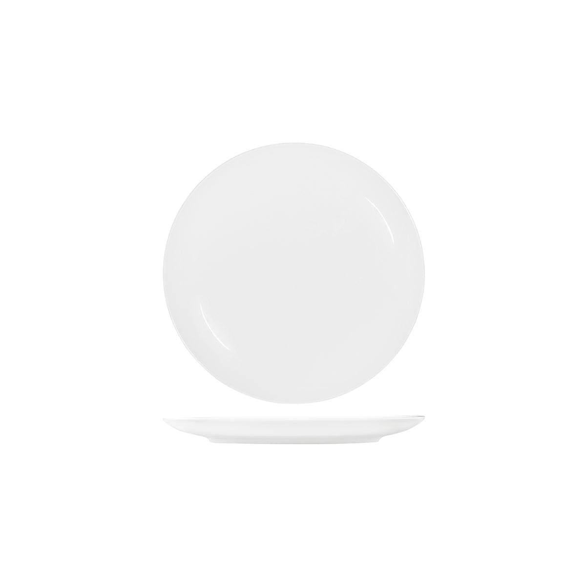 Tablekraft Core White Round Plate Coupe Shape 260mm (Box of 4) - Kitchenly