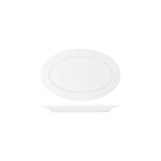 Tablekraft Core White Platter Oval Rim Shape 300x200x28mm (Box of 6) - Kitchenly