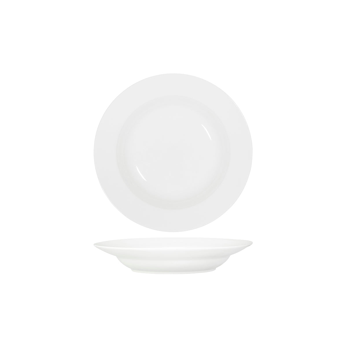 Tablekraft Core White Pasta/Soup Bowl Deep 270x52mm Rim Shape (Box of 3) - Kitchenly