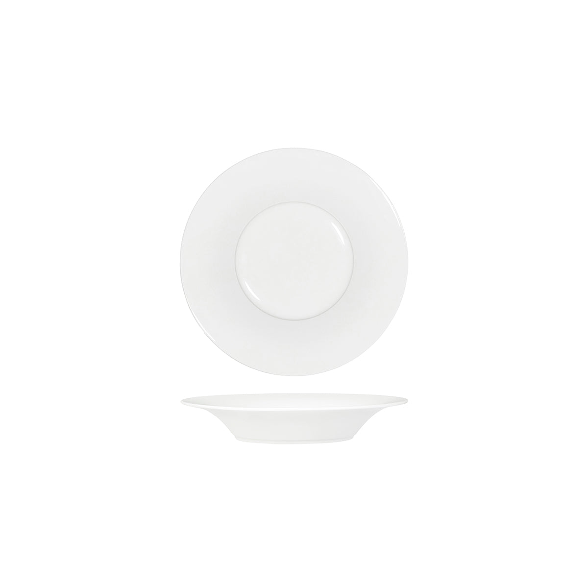 Tablekraft Core White Pasta Plate Angled Flare Rim 210x37mm (Box of 6) - Kitchenly