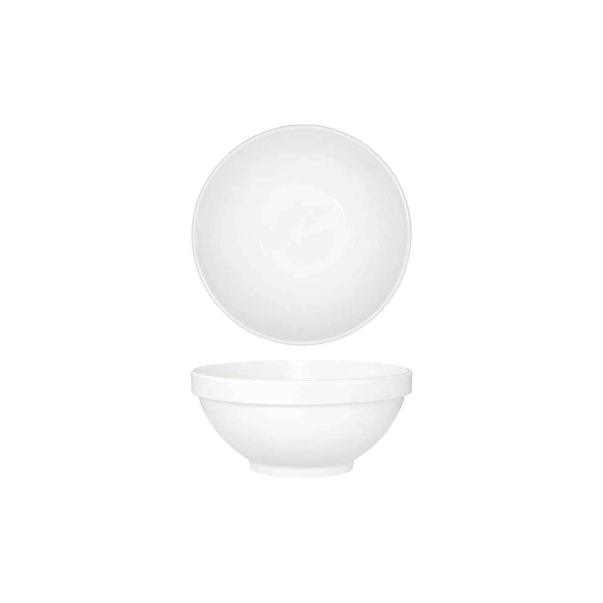 Tablekraft Core White Round Bowl Footed 200x90mm Stack Rim (Box of 3) - Kitchenly