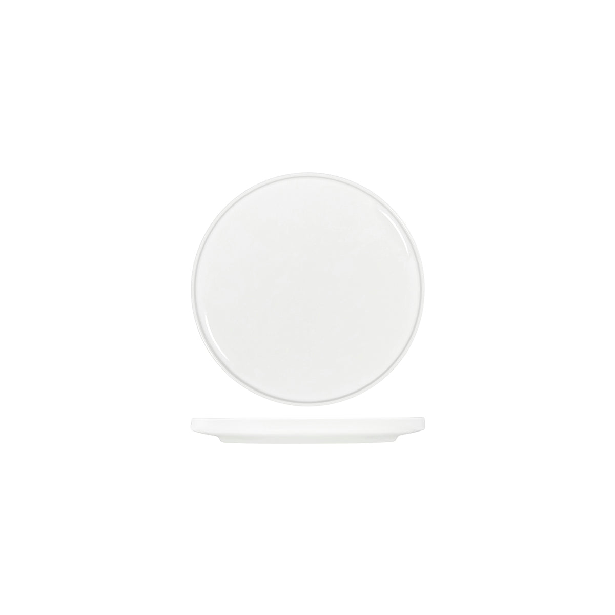 Tablekraft Core White Round Plate Walled Lip 200x23mm (Box of 6) - Kitchenly