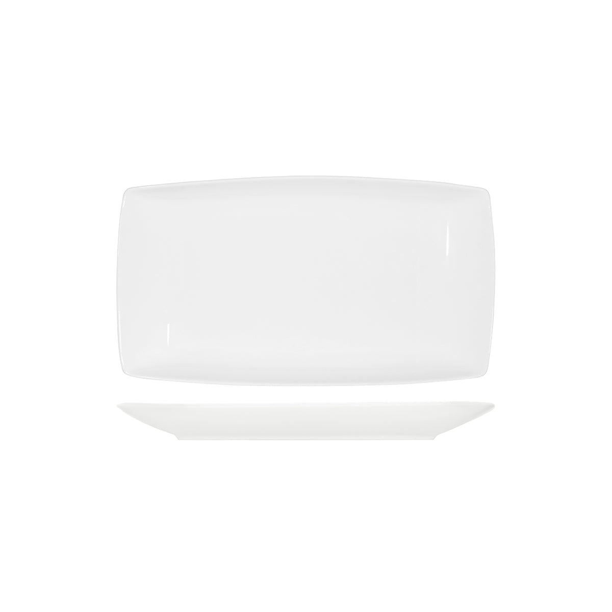 Tablekraft Core White Platter Rectangle Coupe 415x235x43mm (Box of 2) - Kitchenly