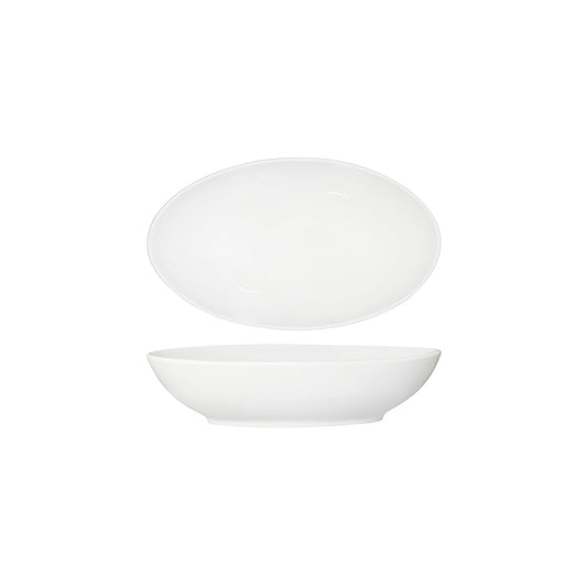 Tablekraft Core White Oval Salad Serving Bowl 305x185x70mm (Box of 3) - Kitchenly