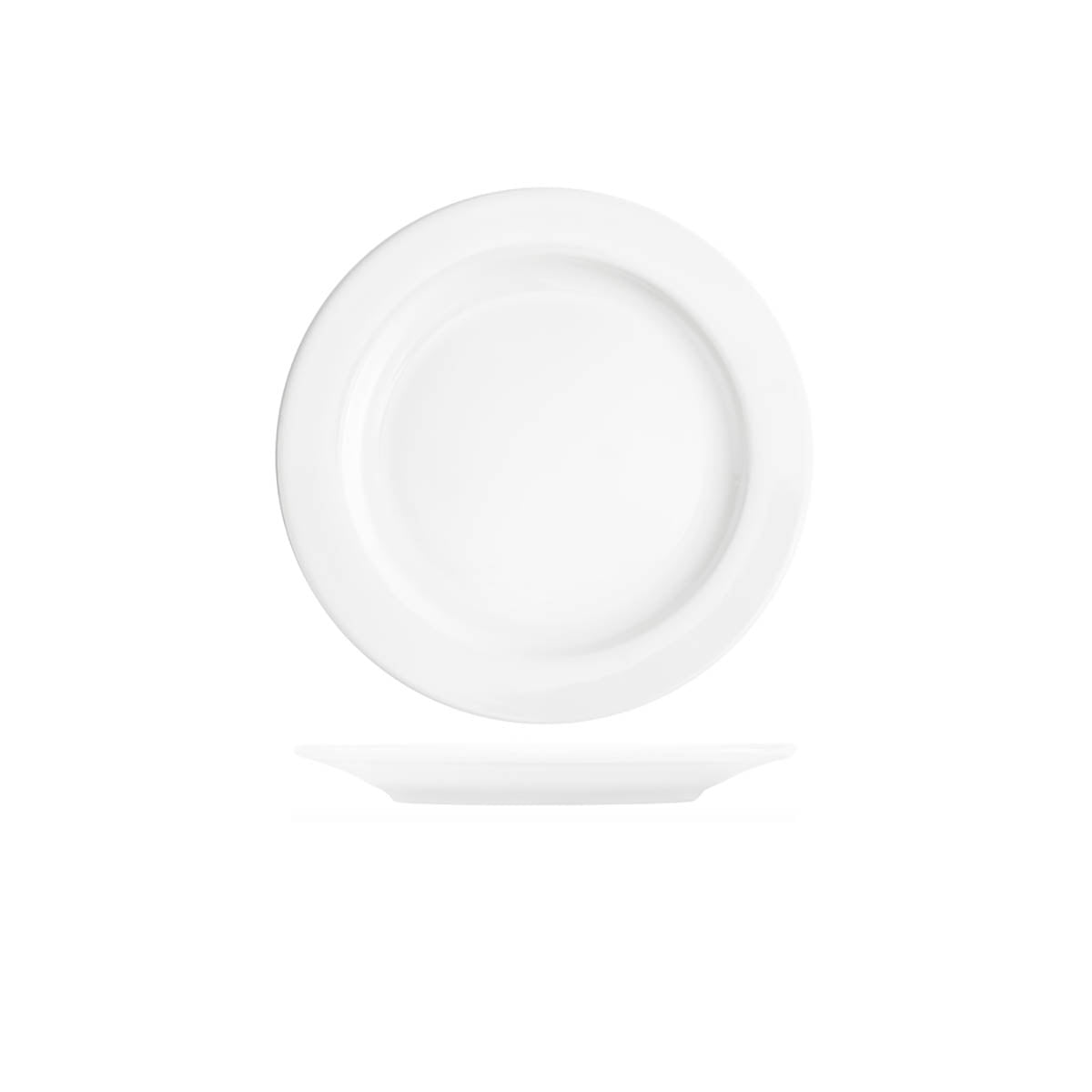 Tablekraft Core White Banquet Round Plate - 230mm, Box of 6