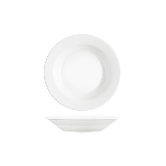 Tablekraft Core White Banquet Round Pasta Plate - 210x40mm, Box of 6