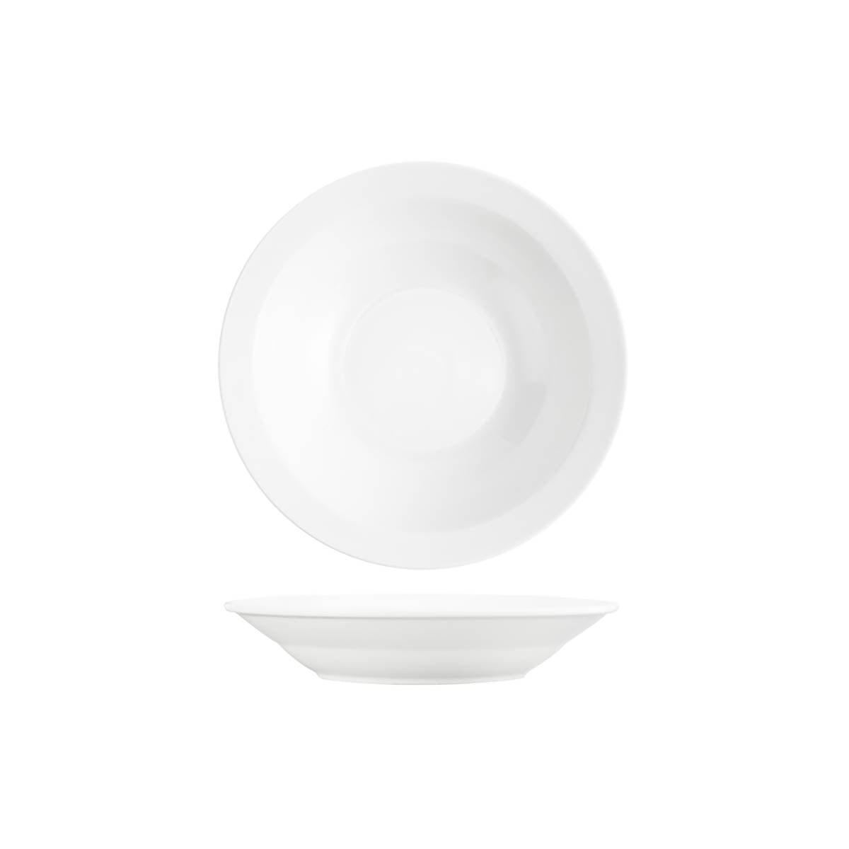 Tablekraft Core White Banquet Round Pasta Plate - 230x40mm, Box of 6