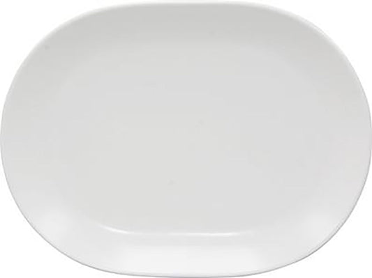 Patra Porcelain Aura Matt White Rimmed Oval Platter - 160x122mm, Box of 6