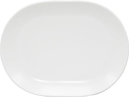 Patra Porcelain Aura Matt White Rimmed Oval Platter - 207x155mm, Box of 6