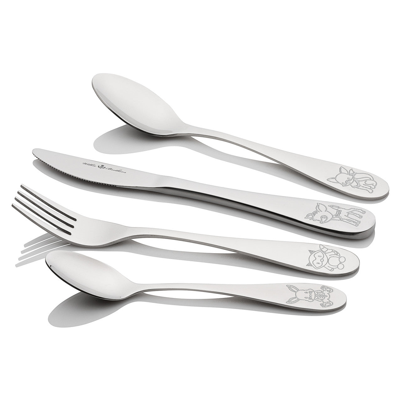4 Piece Children's Cutlery Set - Woodland