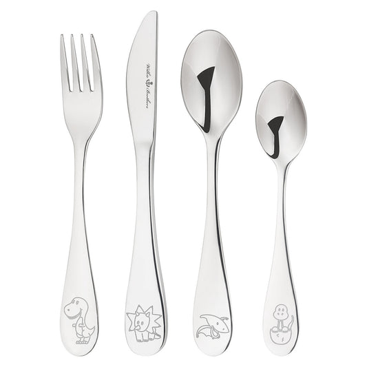 4 Piece Children's Cutlery Set - Dinosaur