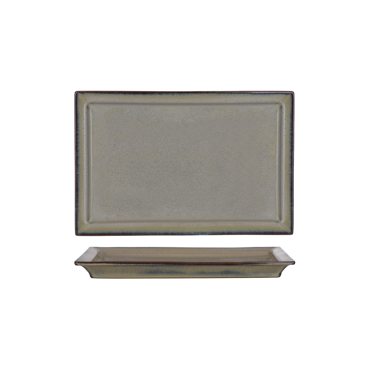 Tablekraft Artistica Canvas Rectangular Plate With Rim 310x205mm (Box of 6) - Kitchenly