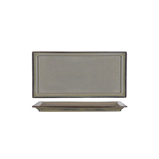 Tablekraft Artistica Canvas Rectangular Plate With Rim 390x185mm (Box of 6) - Kitchenly