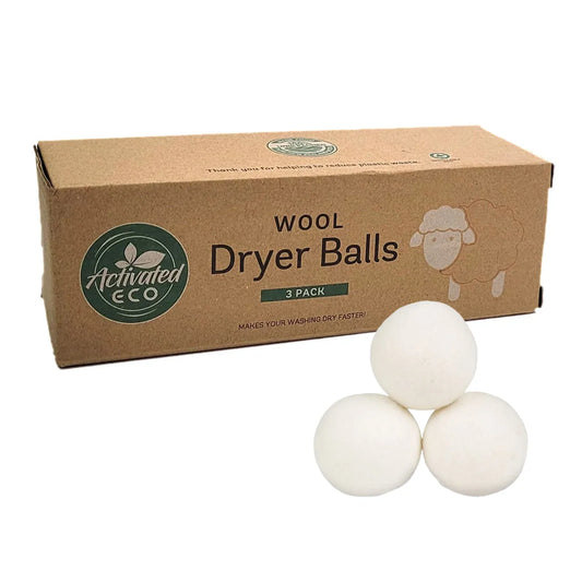 Activated Eco Wool Dryer Balls 3 Pack - Kitchenly