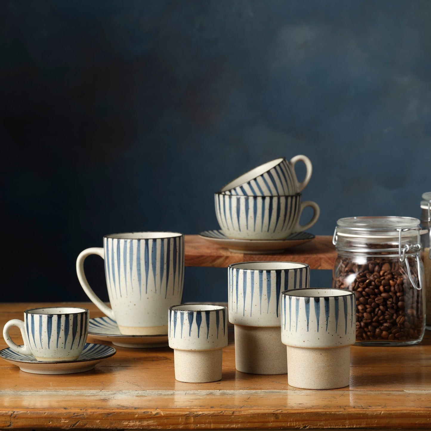 Brew Pottery Blue Flame Espresso Cup 90ml - Set of 6