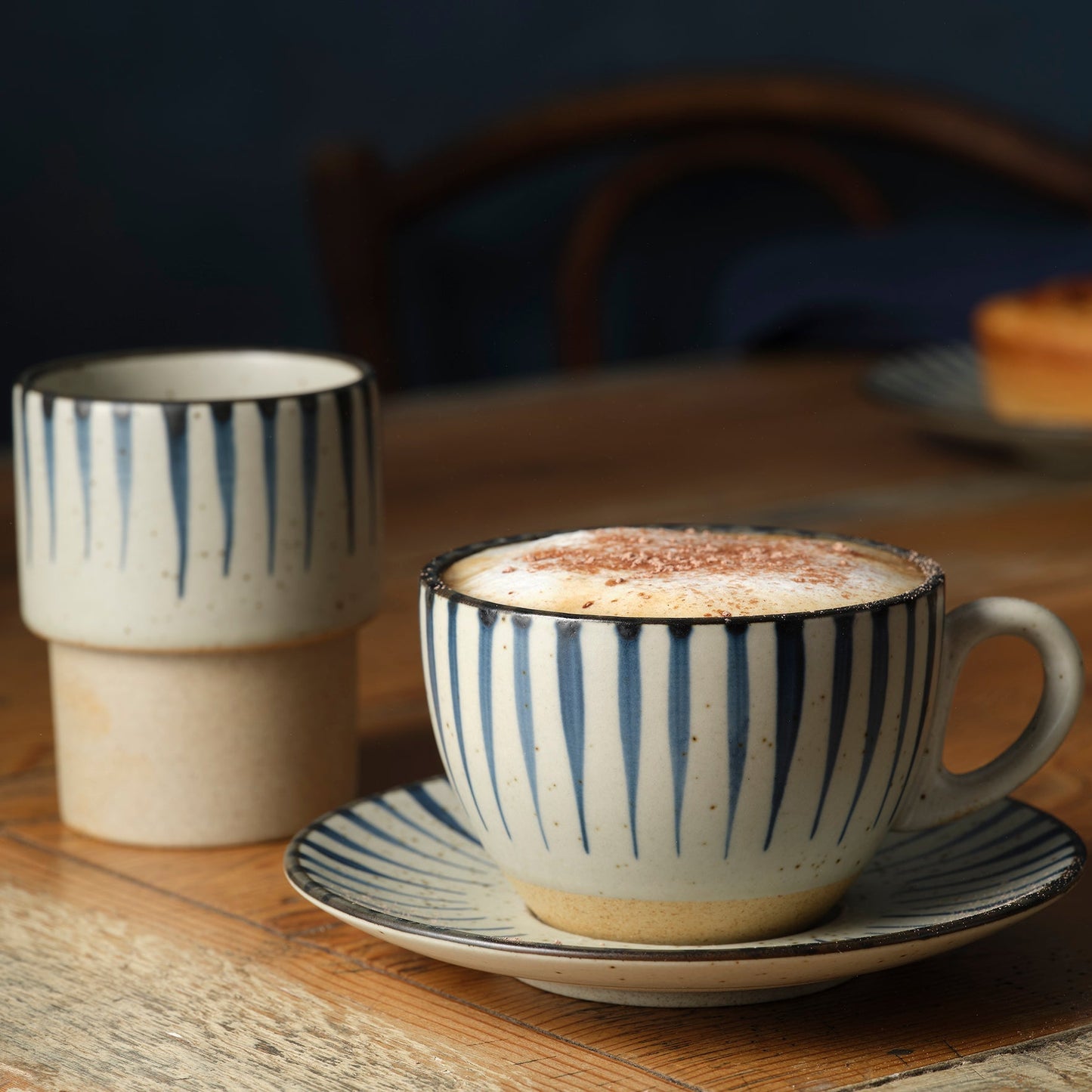 Brew Pottery Blue Flame Latte Cup 280ml - Set of 6