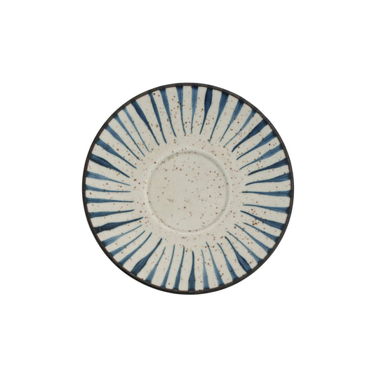 Brew Pottery Blue Flame Saucer 143mm - Set of 6