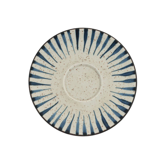 Brew Pottery Blue Flame Saucer 167mm - Set of 6