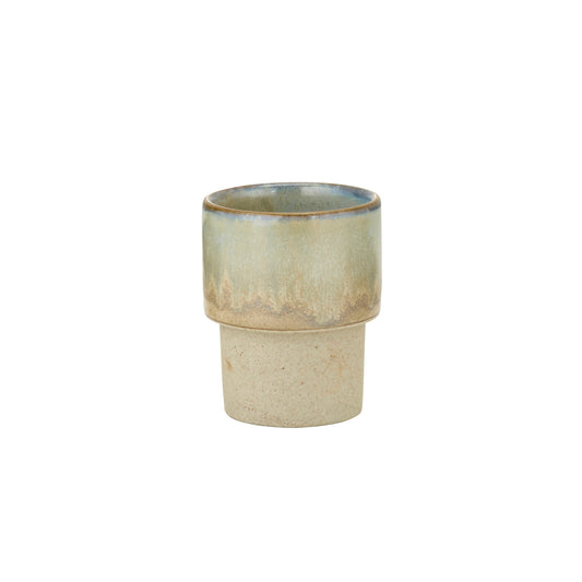 Brew Pottery Sandy Beige Stackable Espresso Tumbler - 90ml, Box of 6