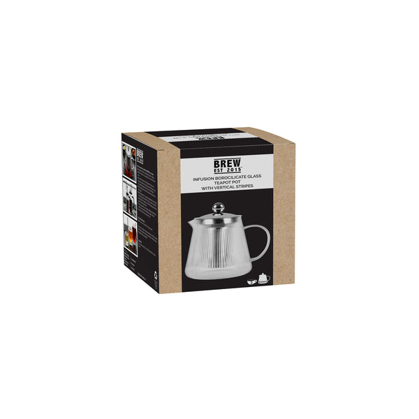 Brew Infusion Teapot With Vertical Stripes 600ml