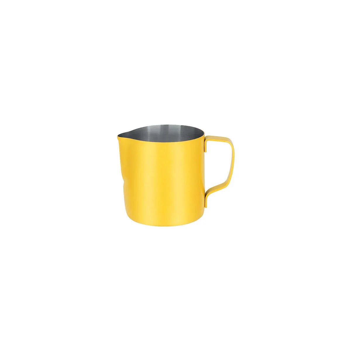 Brew Stainless Steel Milk Frothing Jug - 350ml, Powder Coat Yellow