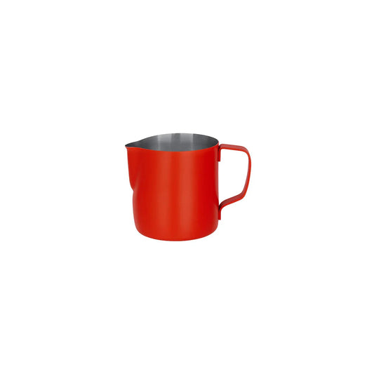 Brew Stainless Steel Milk Frothing Jug - 350ml, Powder Coat Red