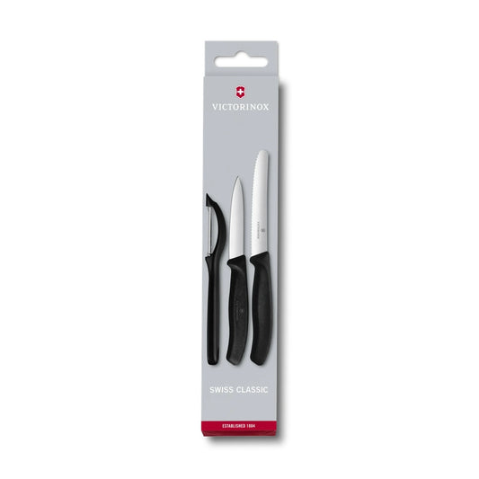 Swiss Classic Paring Knife Set with Peeler, 3 Pieces