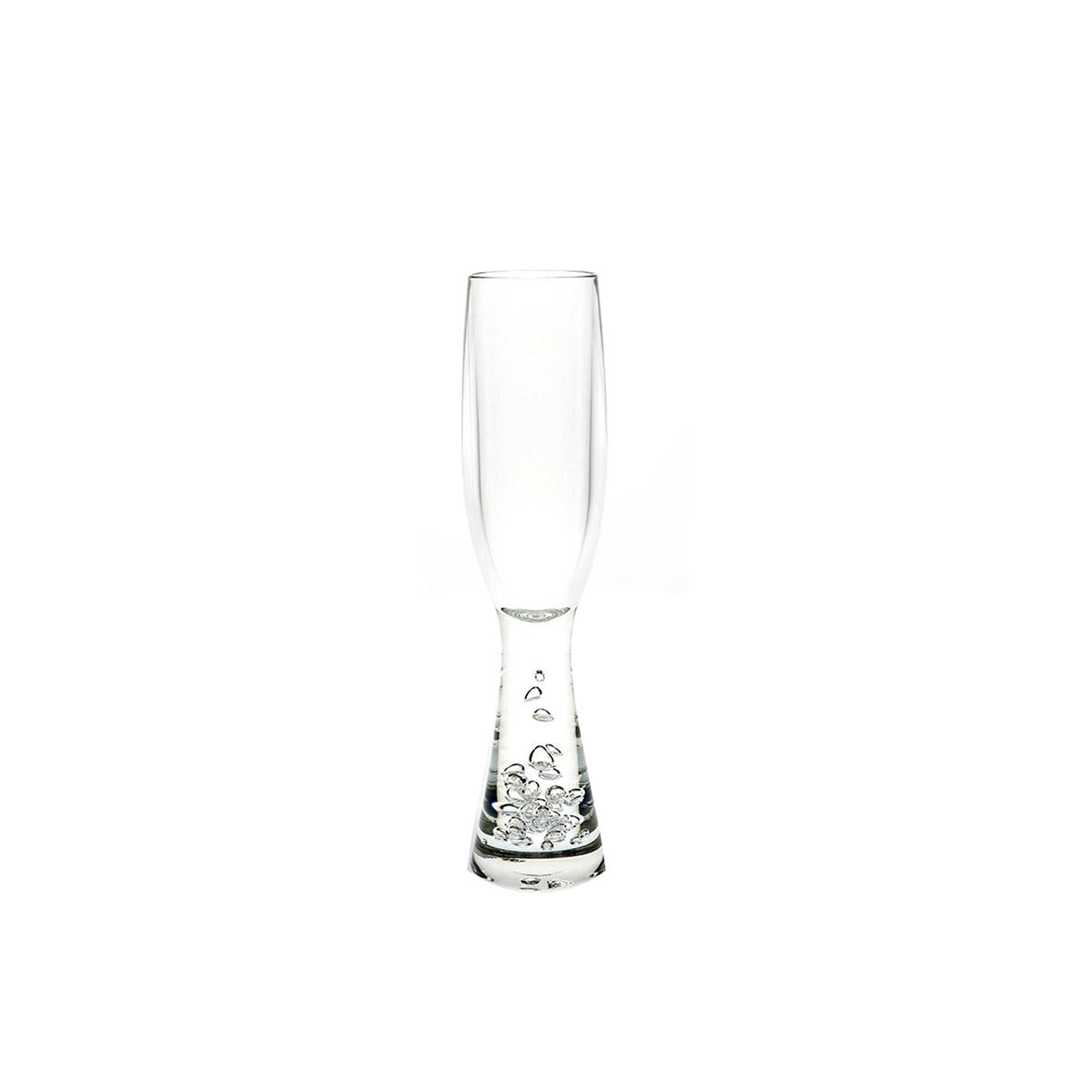 D-Still Polycarbonat Champagne Flute Bubble Base - 180ml , Box of 4