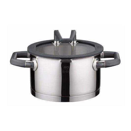 Elo "Black Pearl" High Casserole with Glass Lid - 160mm