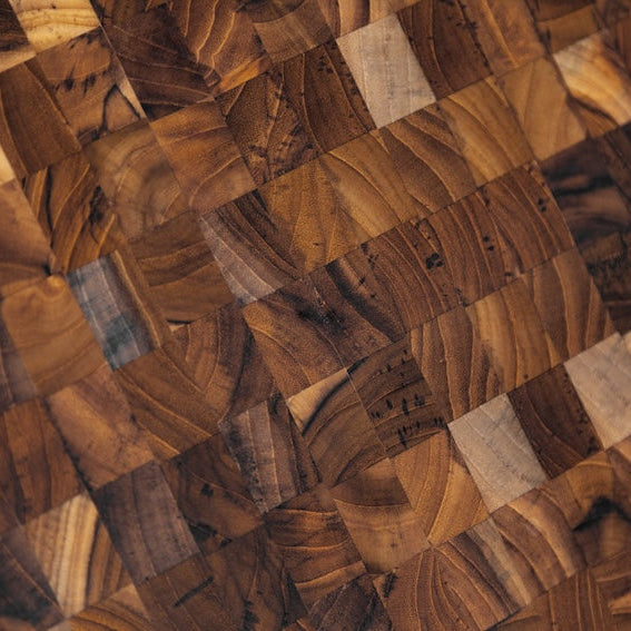 TeakHaus Butcher Block Teak End Grain Carving and Cutting Board 42×30.5×3.8cm
