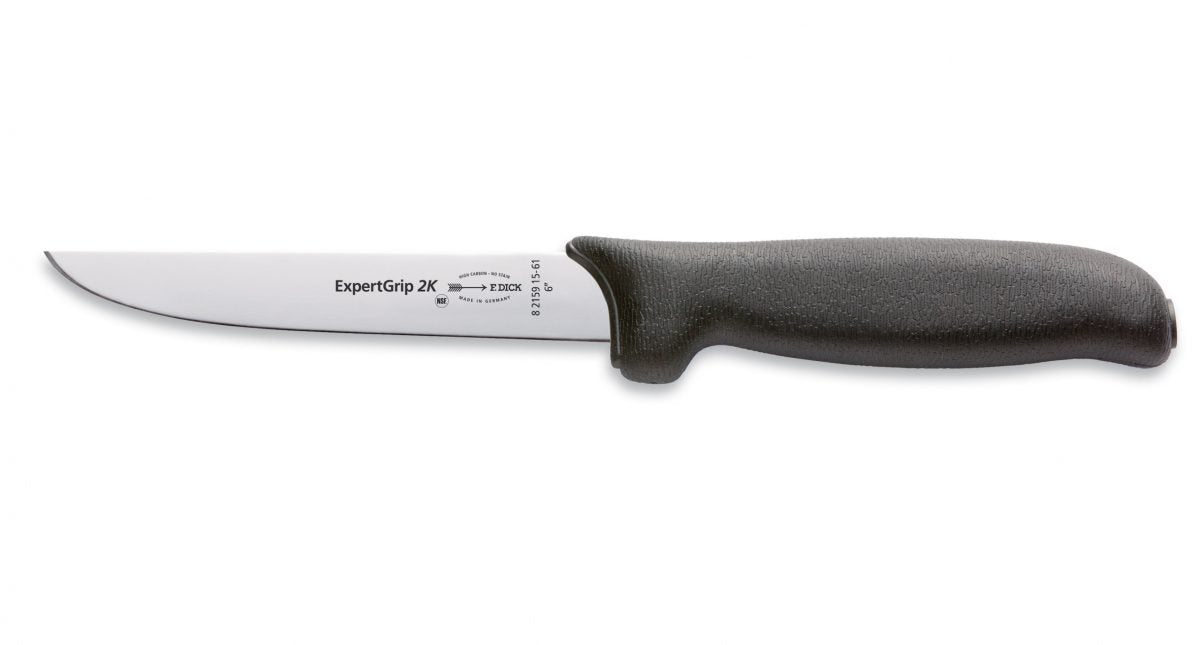 F.Dick ExpertGrip Boning Knife Wide Blade 15cm Black S-S/P - Kitchenly