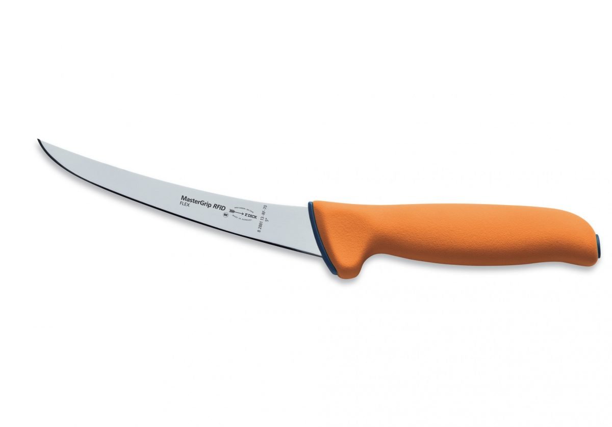 F.Dick MasterGrip Boning Knife Flexible 13cm Orange S-S/P - Kitchenly