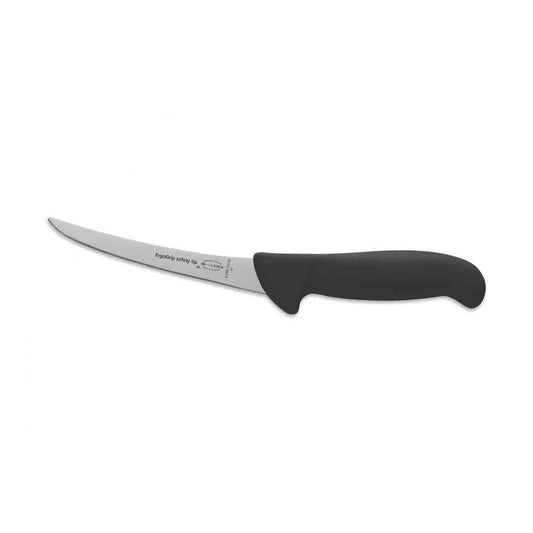 F.Dick ErgoGrip Boning Knife Curved Blade Stiff 15cm Black S-S/P - Kitchenly