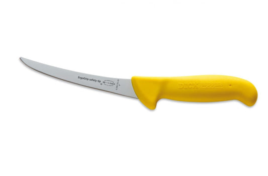 F.Dick ErgoGrip Boning Knife Curved Blade Stiff 15cm Yellow S-S/P - Kitchenly