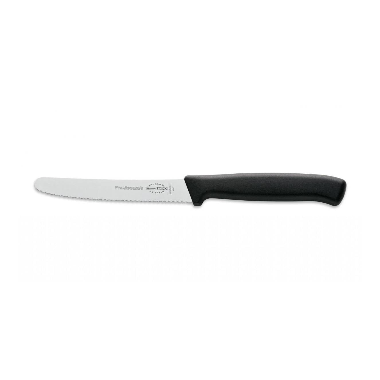 F.Dick Pro-Dynamic Utility Knife Serrated Edge 11cm Black B/P - Kitchenly