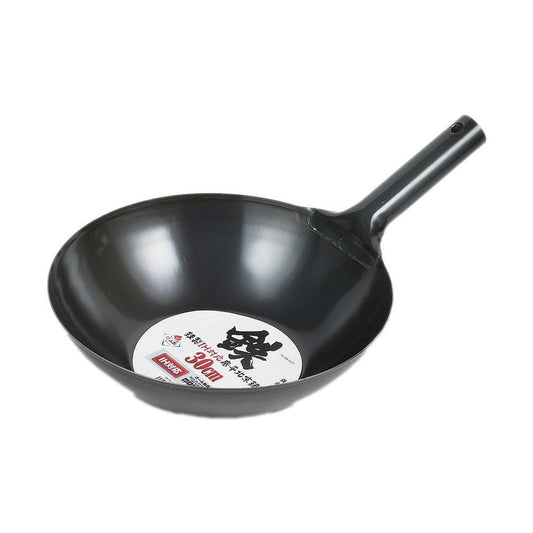 Pearl Life Beijing Iron Wok with Flat Base - 27cm