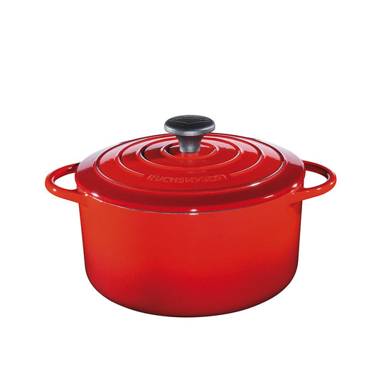 Kuchenprofi Provence Stewing Pot Round French Oven with Lid √ò 24cm Red - Kitchenly
