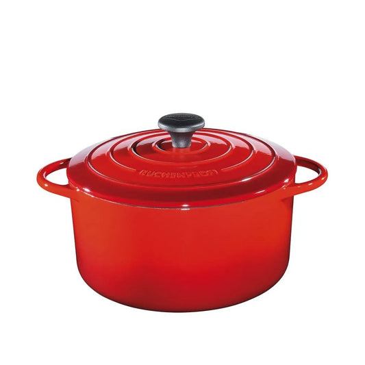 Kuchenprofi Provence Stewing Pot Round French Oven with Lid √ò 26cm Red - Kitchenly