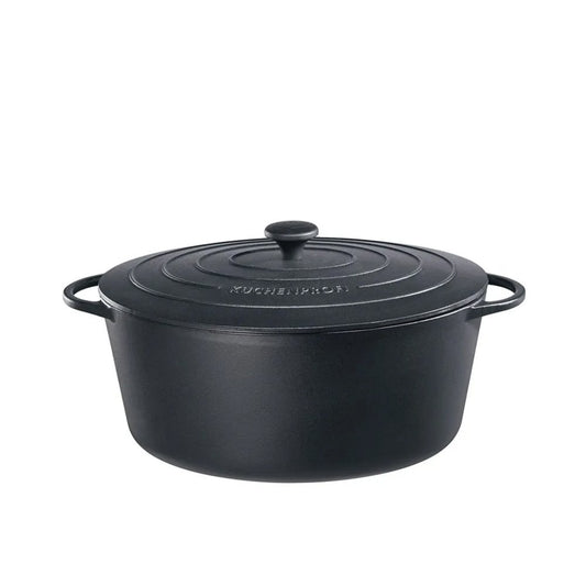 Kuchenprofi ProvenceStewing Pan Oval French Oven with Lid √ò 35cm Black - Kitchenly