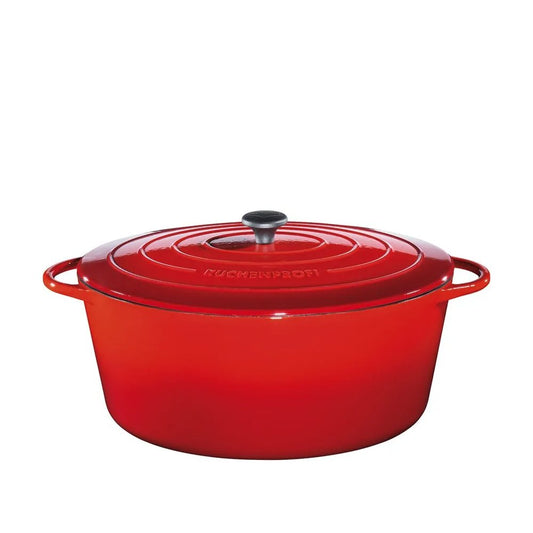 Kuchenprofi ProvenceStewing Pot Oval French Oven with Lid √ò 40cm Red - Kitchenly