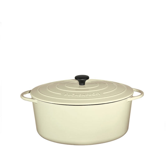 Kuchenprofi Round French Oven Oval 33cm Creme - Kitchenly