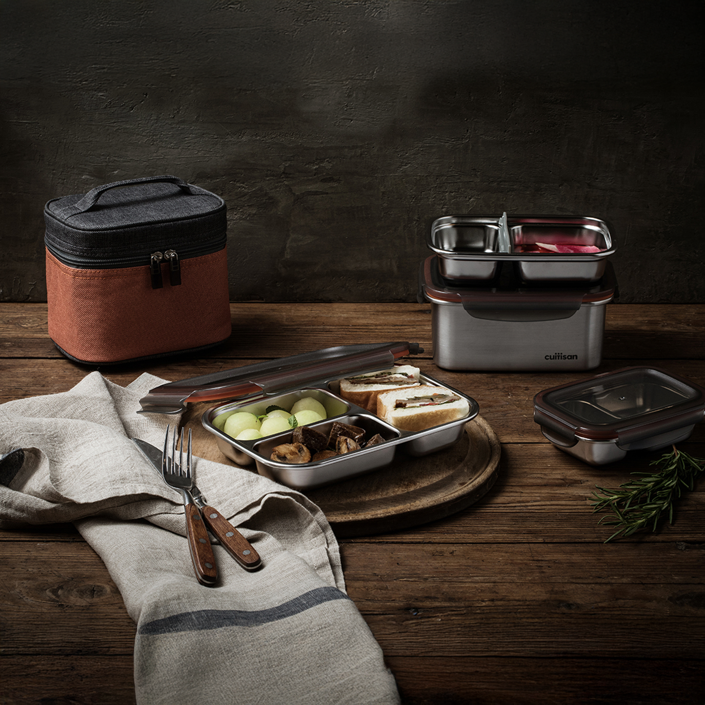 Cuitisan Partition Round No.2 Container - 280ml