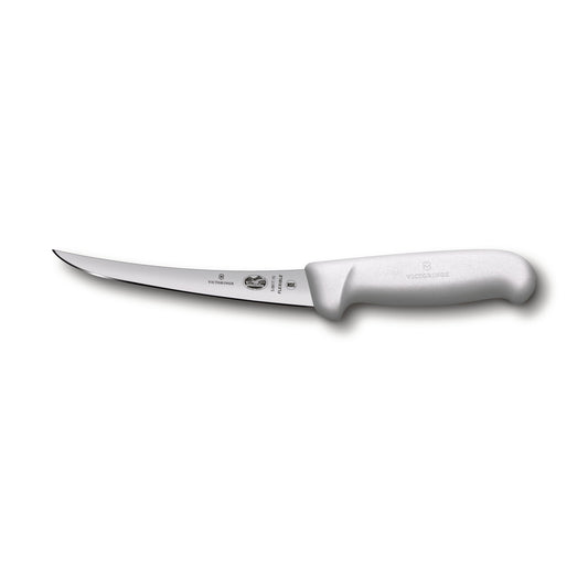 Victorinox Fibrox Boning Knife, 15cm Curved, Flexible Narrow Blade