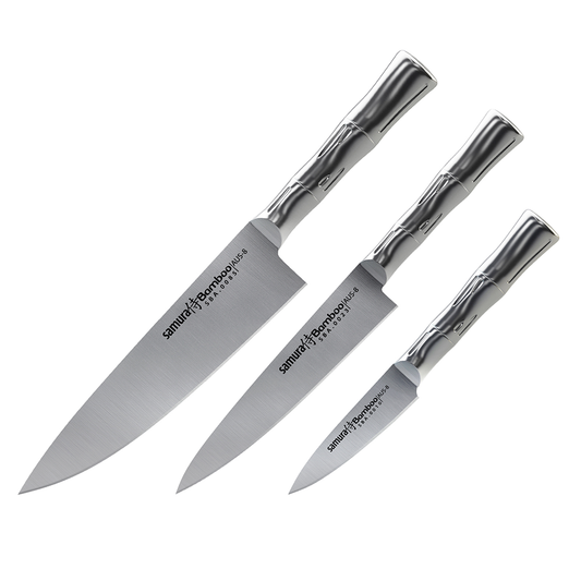 Samura BAMBOO Knife Set - Paring Knife, Utility Knife, Chef's Knife - Kitchenly
