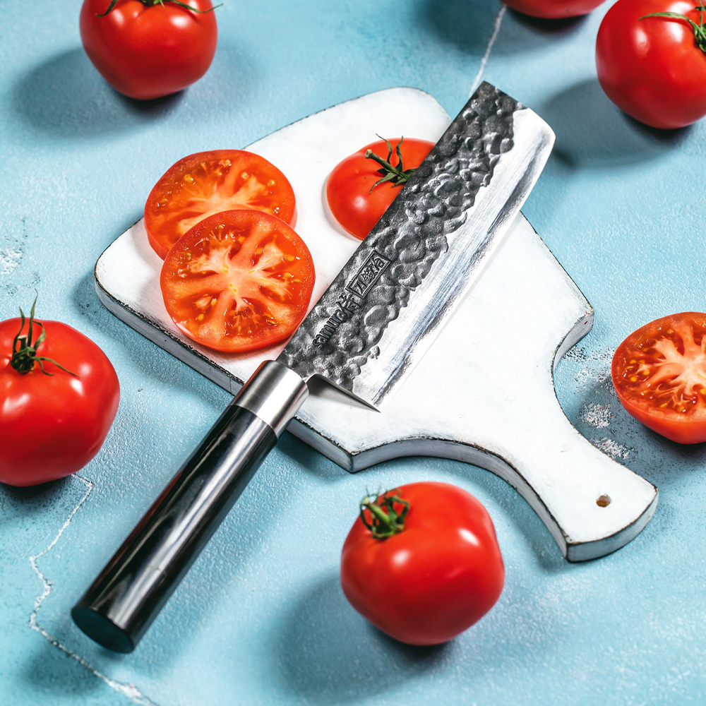 Samura BLACKSMITH Nakiri Knife - 168mm - Kitchenly