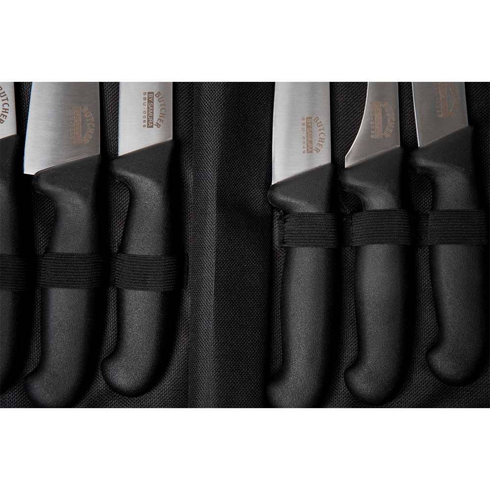 Samura BUTCHER Knife Set - Fillet FISHERMAN, Long Slicer, Boning, Small Butcher, Butcher, Skinning (bag included) - Kitchenly
